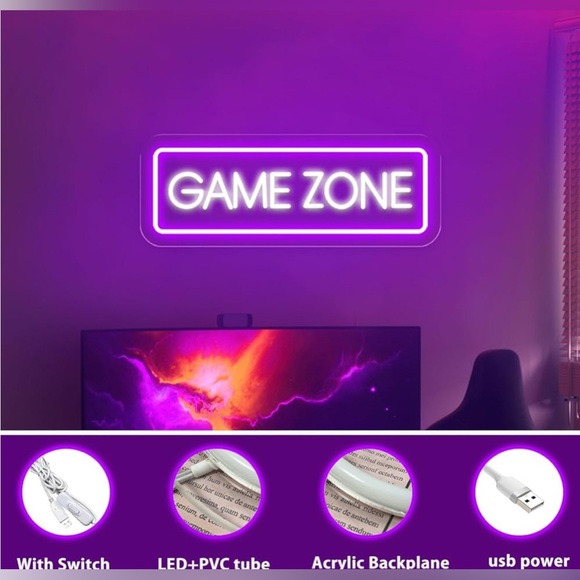 Neon Sign Gaming Neon Sign for Game Room Decor 
NIB - Picture 9 of 17